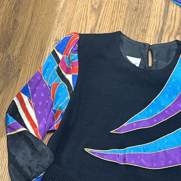 Anthony Sicari 3pc Sweater Top Silky Skirt & Scarf Womens 6 Retro Vintage USA - Picture 7 of 11